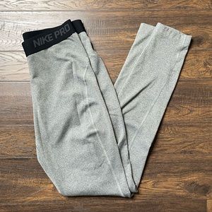 Nike Pro Dri-Fit Gray Sport Leggings - Size M